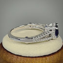 Sterling Silver Lavish Princess Cut Blue Spinel CZ Ring