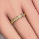 Solid 14K Yellow Gold Pave 0.24 ct. Diamond Ring