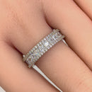Sterling Silver Eternity Princess Cut CZ Ring