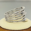Sterling Silver Multi-Row Statement Ring