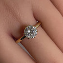 Solid 14K Yellow Gold 9.0mm CZ Wedding Ring