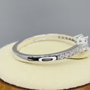 Sterling Silver Emerald Cut Pink CZ Ring