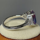 Sterling Silver Bicolor Blue Purple Ombre CZ Ring