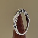 Sterling Silver Braided Clear CZ Ring