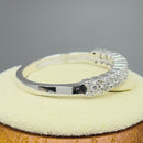 Solid 14K White Gold Cluster Diamond Ring