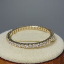 Solid 14K Yellow Gold Eternity CZ Ring