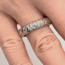 Sterling Silver Abstract Facet Ring