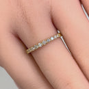 Solid 14K Yellow Gold Classic Single Row 0.45 ct. Diamond Ring