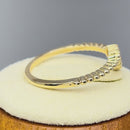 Solid 14K Yellow Gold Heart Diamond Ring