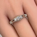 Sterling Silver Filigree Clear CZ Ring