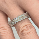 Sterling Silver Eternity Rectangle Clear CZ Ring