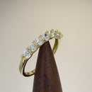 Solid 14K Yellow Gold 3.0mm Half Eternity Band Ring