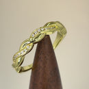 Sterling Silver Gold Plated Braided CZ Ring
