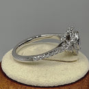 Sterling Silver Victorian Oval Marquise Halo Round Cut Clear CZ Engagement Ring