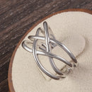 Sterling Silver Interwoven Wavelength Ring