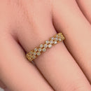 Solid 14K Yellow Gold Cluster Bubble 0.23 ct. Diamond Ring