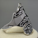Sterling Silver Extravagant Flower Ring
