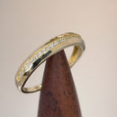 Solid 14K Yellow Gold Channel Half Eternity Round CZ Ring