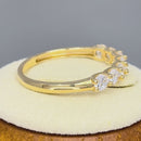 Solid 14K Yellow Gold 3.0mm Half Eternity Band Ring