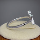 Sterling Silver Fluid Cross Ring