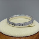 Sterling Silver "Mom,  I love you with all my heart" Ring