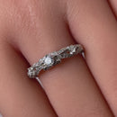 Sterling Silver Regal Round Cut Clear CZ Engagement Ring