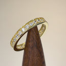 Solid 14K Yellow Gold Channel Eternity CZ Ring
