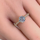 Solid 14K Yellow Gold 6.5mm Solitaire CZ Ring