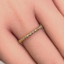 Solid 14K Gold CZ Half Eternity CZ Ring