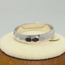 Sterling Silver 4MM Hammered Band Ring