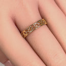 Solid 14K Gold Unique Band Ring