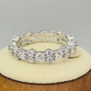 Sterling Silver Cluster Eternity CZ Ring