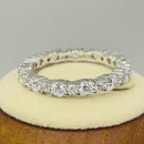 Sterling Silver Eternity Round Clear CZ Ring