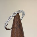 Solid 14K White Gold Simple Twist Ring