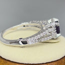 Sterling Silver Lavish Princess Cut Amethyst CZ Ring