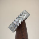 Sterling Silver Eternity Rectangle Clear CZ Ring