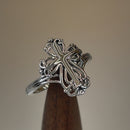 Sterling Silver Antique Cross Ring
