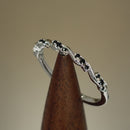 Sterling Silver Dainty Black CZ Ring