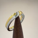 Sterling Silver Puzzle Gold Plated Two-Tone Ring