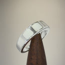 Sterling Silver 5 Bar Mother of Pearl Ring