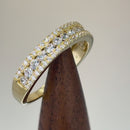 Solid 14K Gold Layered CZ Engagement Ring