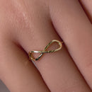 Solid 14K Yellow Gold Infinity Ring