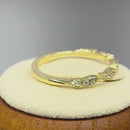 Sterling Silver Gold Plated Dainty Clear CZ Ring