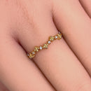 Solid 14K Yellow Gold Sparkle CZ Ring