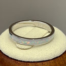 Sterling Silver Seamless White Lab Opal Ring
