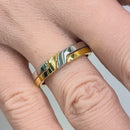 Sterling Silver Puzzle Gold Plated Two-Tone Ring