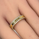 Gold Plated Sterling Silver Eternity CZ Ring