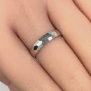 Sterling Silver 4MM Hammered Band Ring
