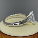 Sterling Silver Solitaire Princess Cut CZ Ring