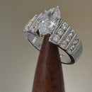 Sterling Silver Marquise Cut Clear CZ Ring